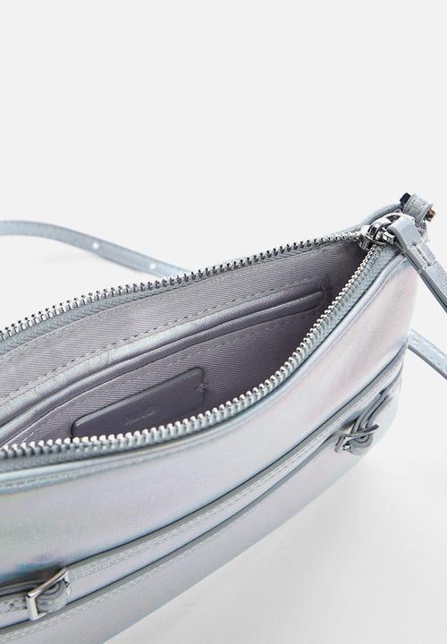 MANGO - Metallic buckles bag - silver