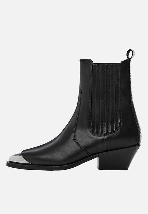 MANGO - Metal ankle boot - black