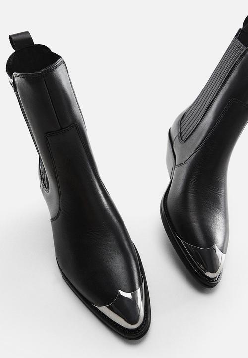 MANGO - Metal ankle boot - black
