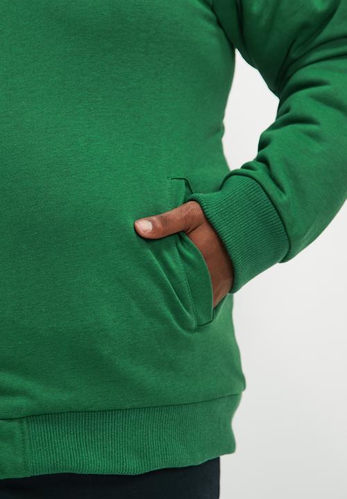 Lark & Crosse - Themba sherpa lined zip through hoodie - green
