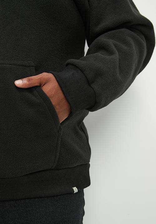 Lark & Crosse - Alv pullover polar fleece hoodie - black