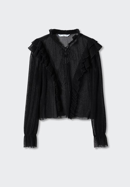 MANGO - Blouse adrien - black