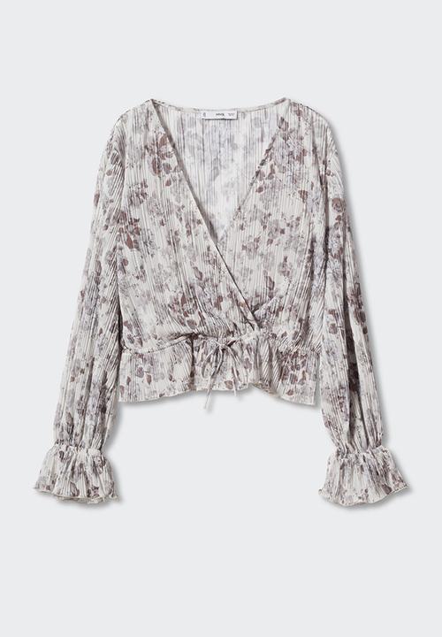 MANGO - Blouse muse - grey