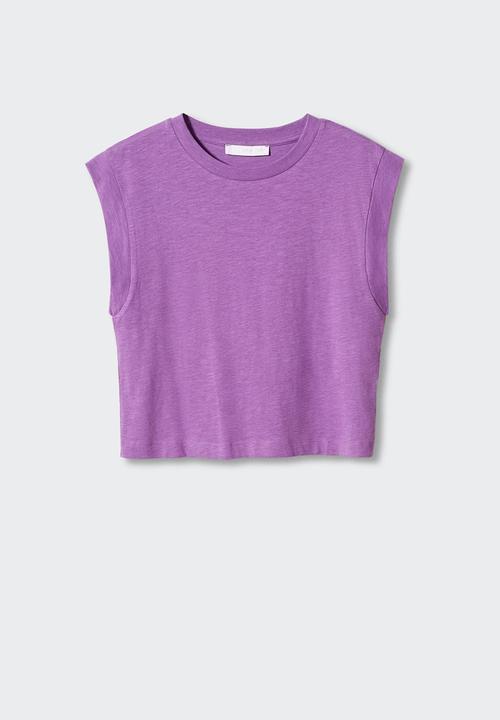 MANGO - T-shirt aroa-h - mid purple