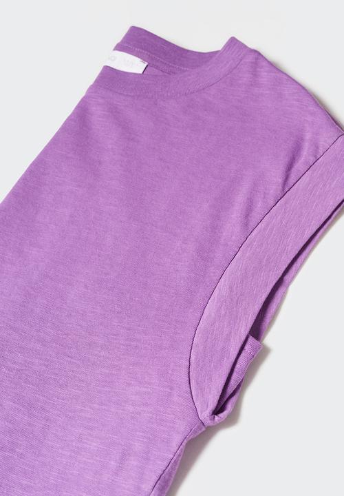 MANGO - T-shirt aroa-h - mid purple