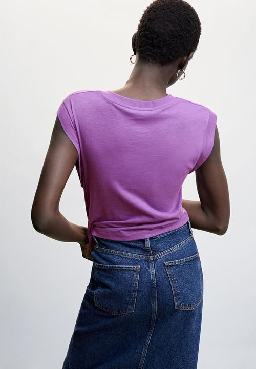 MANGO - T-shirt aroa-h - mid purple
