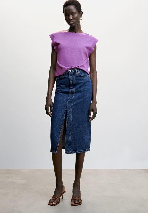MANGO - T-shirt aroa-h - mid purple