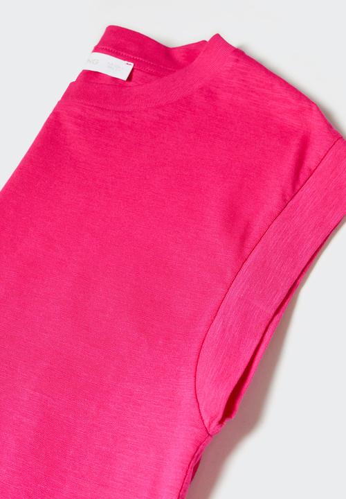 MANGO - T-shirt aroa-h - bright pink