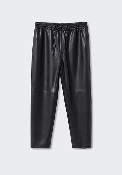MANGO - Trousers apple - black