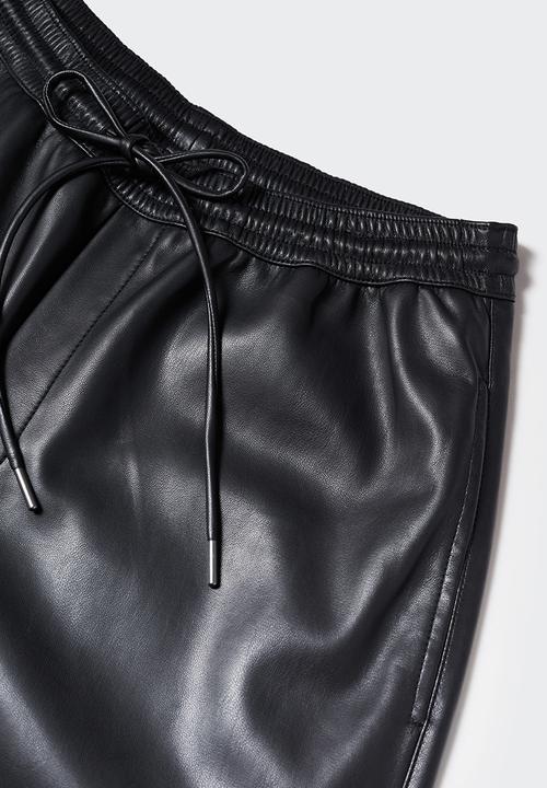 MANGO - Trousers apple - black