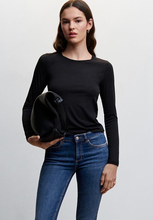 MANGO - Jeans pushup - open blue