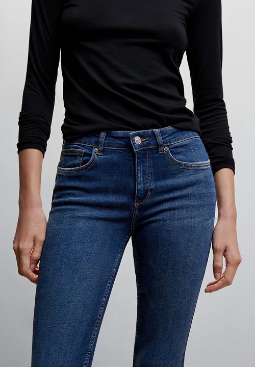 MANGO - Jeans pushup - open blue