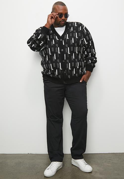 Superbalist - Plus pattern cardigan - black & white