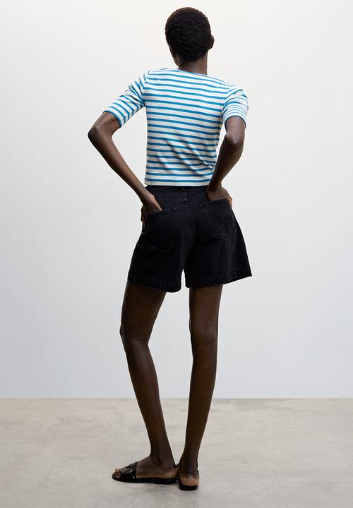 MANGO - T-shirt trip-h- mid blue