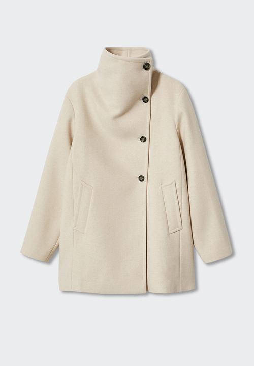 MANGO - Coat biscuit - light beige