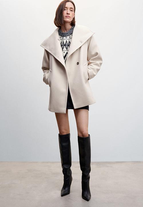 MANGO - Coat biscuit - light beige