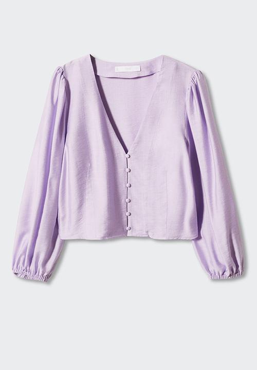 MANGO - Blouse mufflin-h - purple