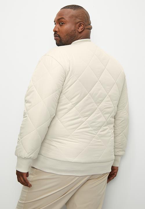 Superbalist - Plus nevada quilted bomber jacket - ecru