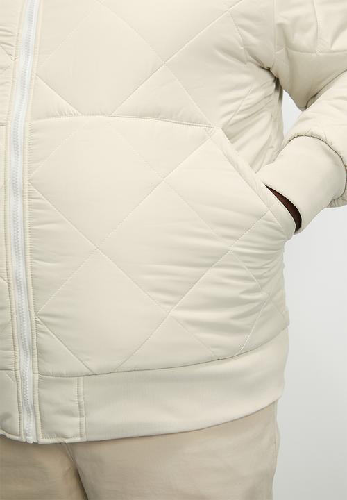 Superbalist - Plus nevada quilted bomber jacket - ecru