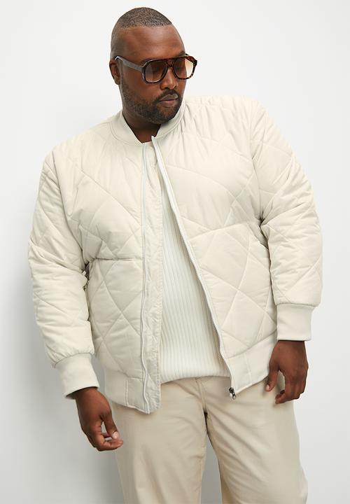 Superbalist - Plus nevada quilted bomber jacket - ecru