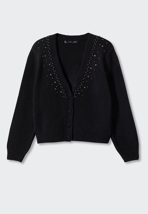 MANGO - Cardigan constela - black