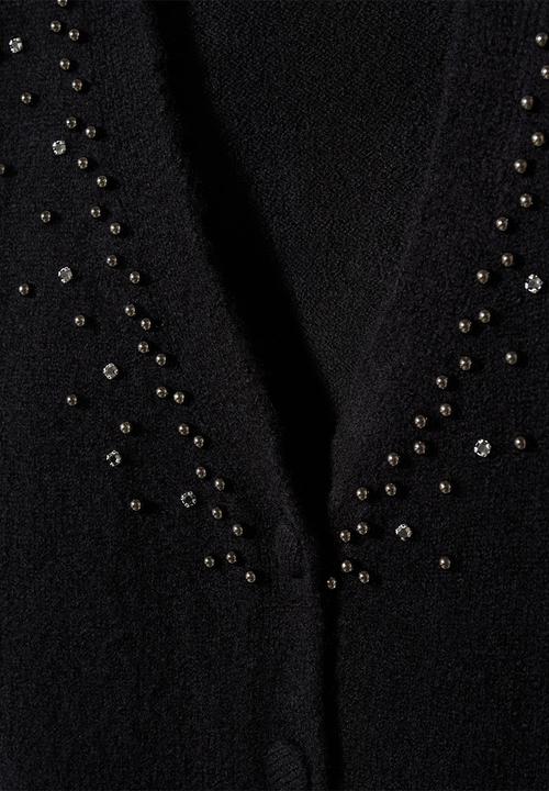 MANGO - Cardigan constela - black