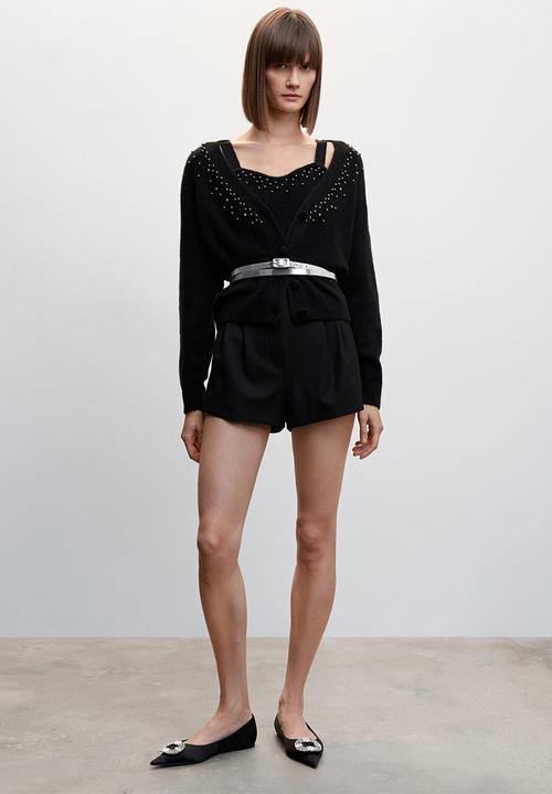 MANGO - Cardigan constela - black