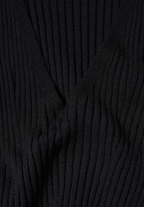 MANGO - Dress goletav- black