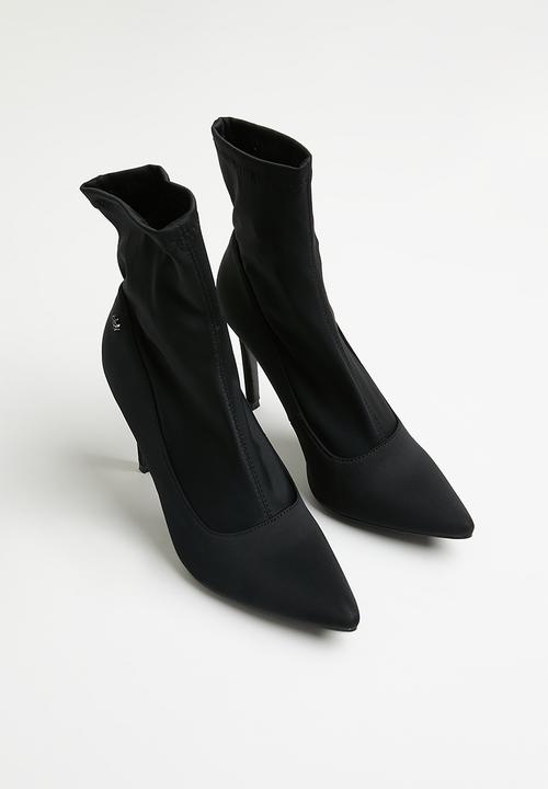 Miss Black - Lykra1 sock boot - black