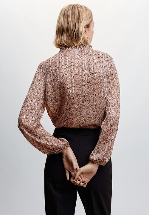 MANGO - Blouse bashy - light beige