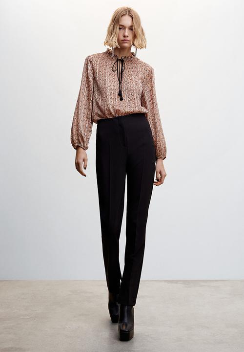 MANGO - Blouse bashy - light beige