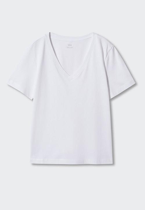 MANGO - T-shirt chalapi - white