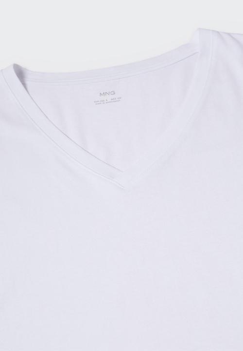 MANGO - T-shirt chalapi - white