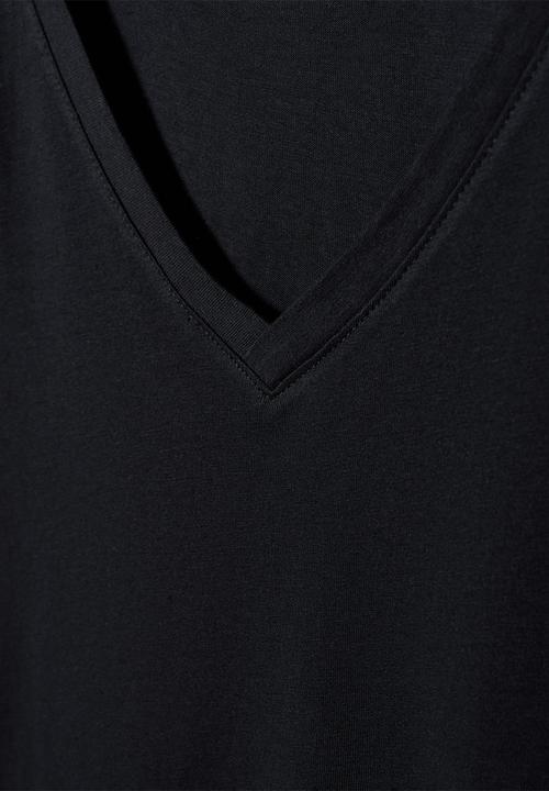MANGO - T-shirt chalapi - black