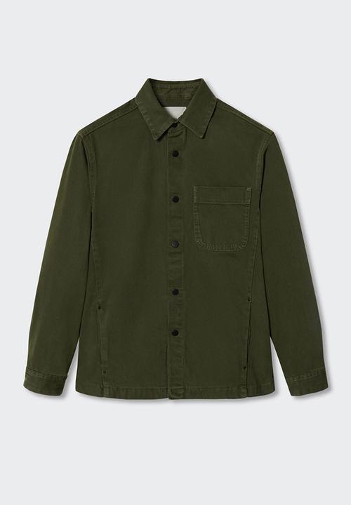 MANGO - Overshirt guy - khaki