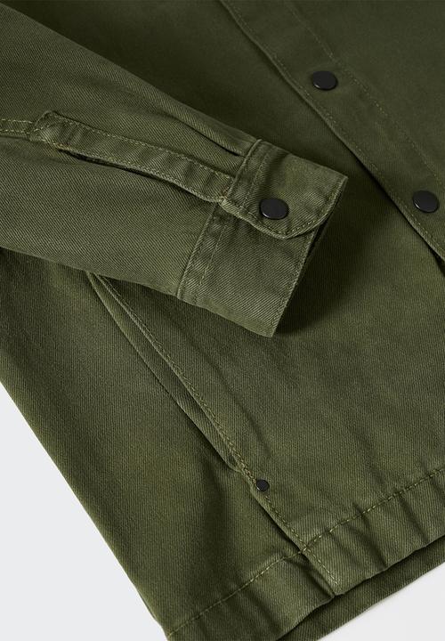 MANGO - Overshirt guy - khaki