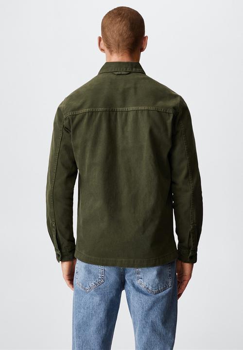 MANGO - Overshirt guy - khaki
