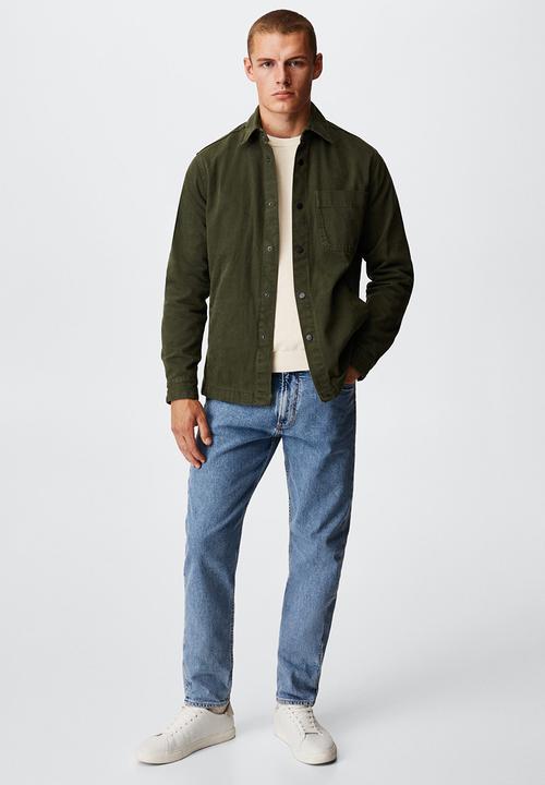 MANGO - Overshirt guy - khaki