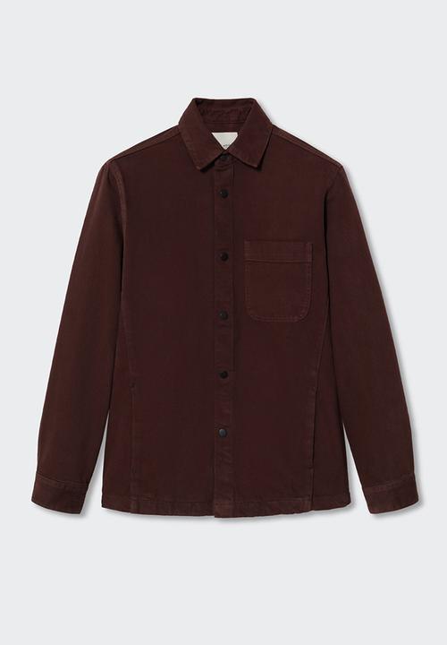 MANGO - Overshirt guy - burgundy