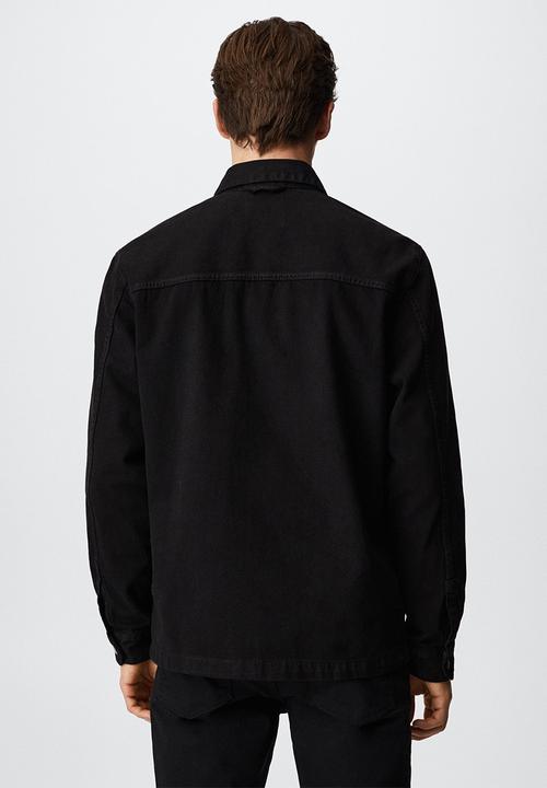 MANGO - Overshirt guy - black
