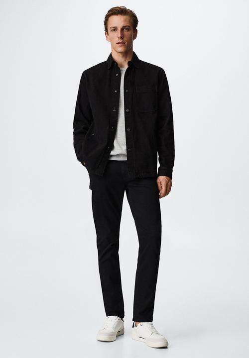 MANGO - Overshirt guy - black
