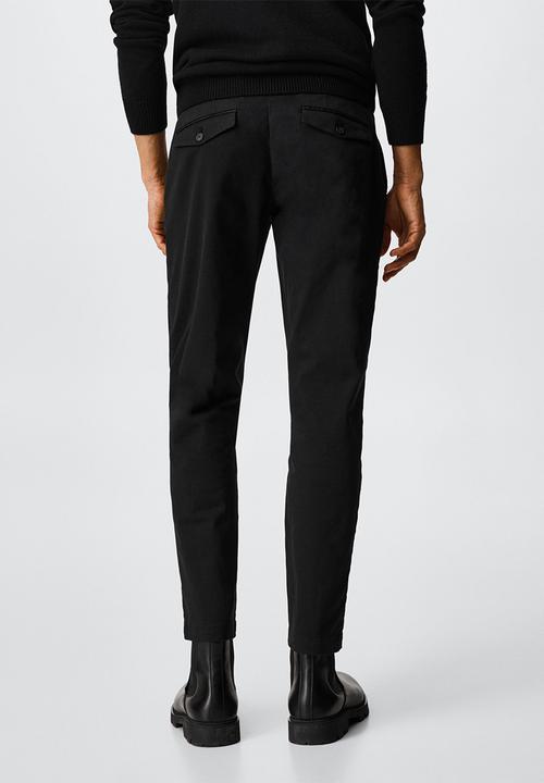 MANGO - Trousers prato - black 