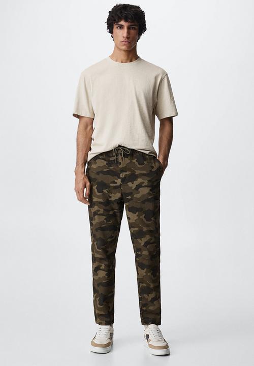 MANGO - Trousers kirin - khaki 