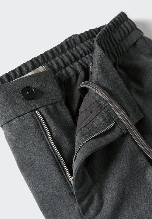 MANGO - Trousers trieste - dark heather grey 
