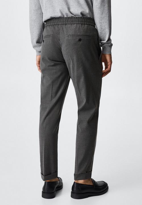 MANGO - Trousers trieste - dark heather grey 