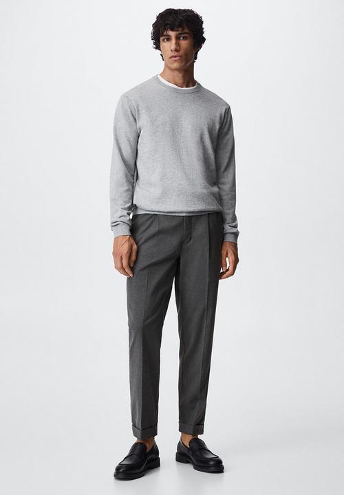 MANGO - Trousers trieste - dark heather grey 