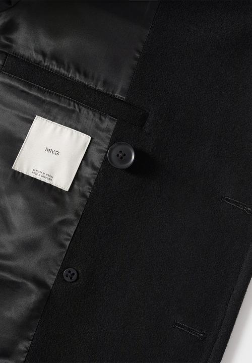 MANGO - Coat db tinof - black