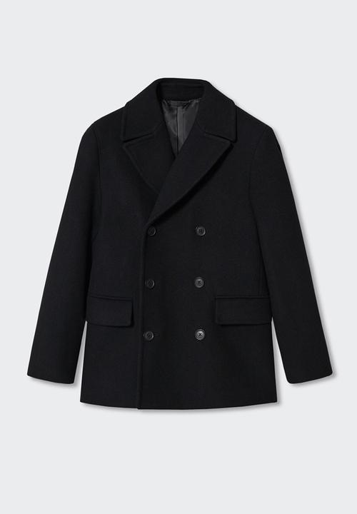 MANGO - Coat db tinof - black