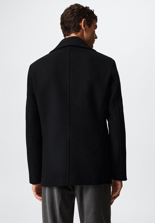 MANGO - Coat db tinof - black
