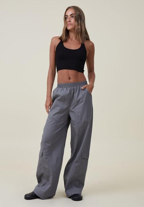 Cotton On - Quinn cargo pant - charcoal